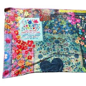 Natural life blanket colorful vibrant quotes dopamine maximalist soft